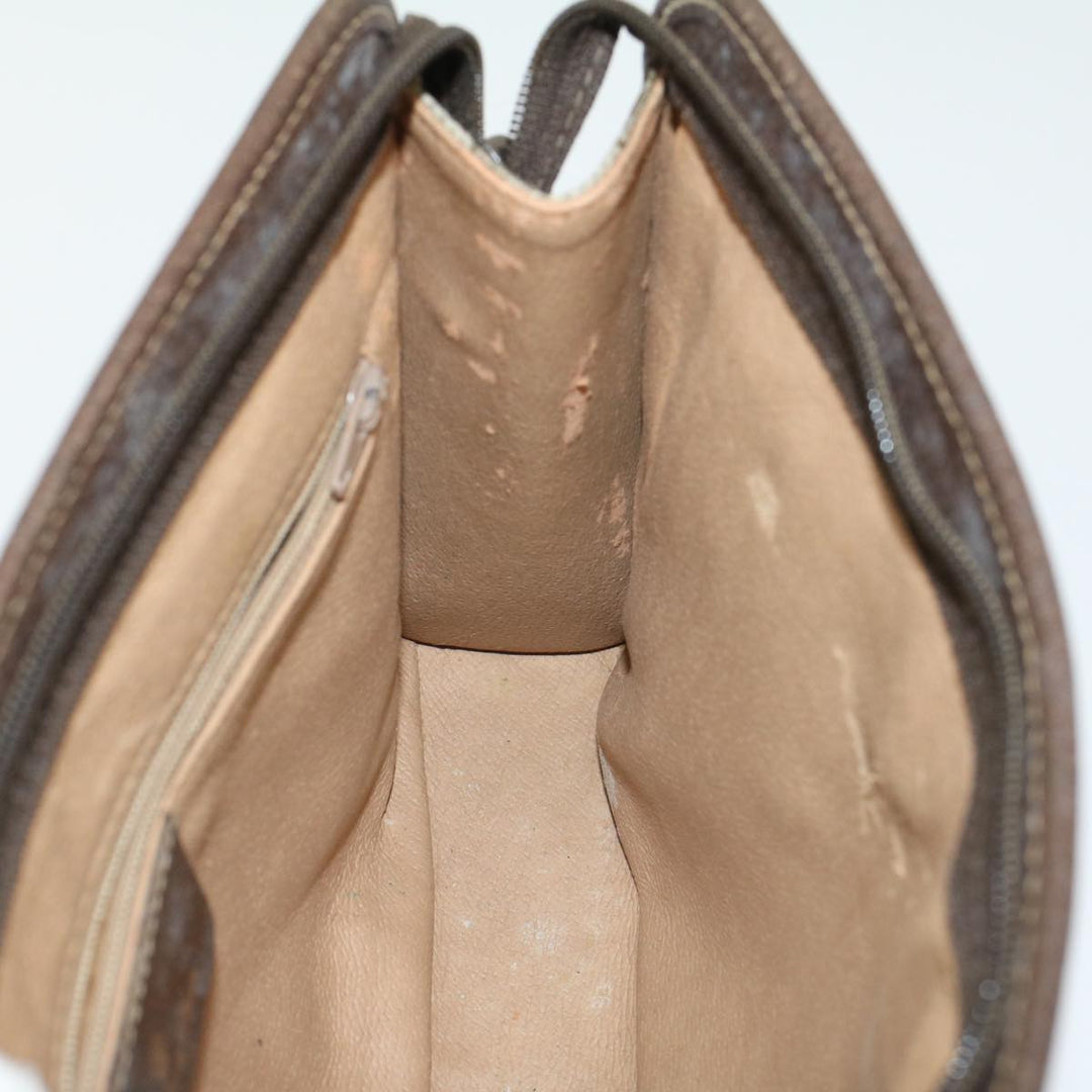 GUCCI GG Canvas Clutch Bag PVC Leather Beige 97.01.037  48147