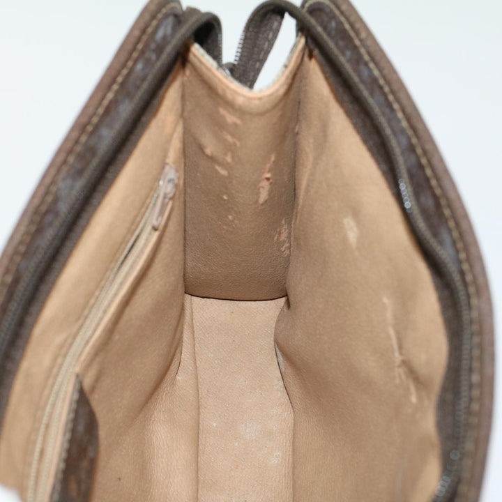 GUCCI GG Canvas Clutch Bag PVC Leather Beige 97.01.037  48147