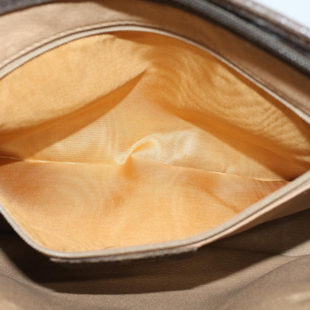 GUCCI GG Canvas Clutch Bag PVC Leather Beige 97.01.037  48147
