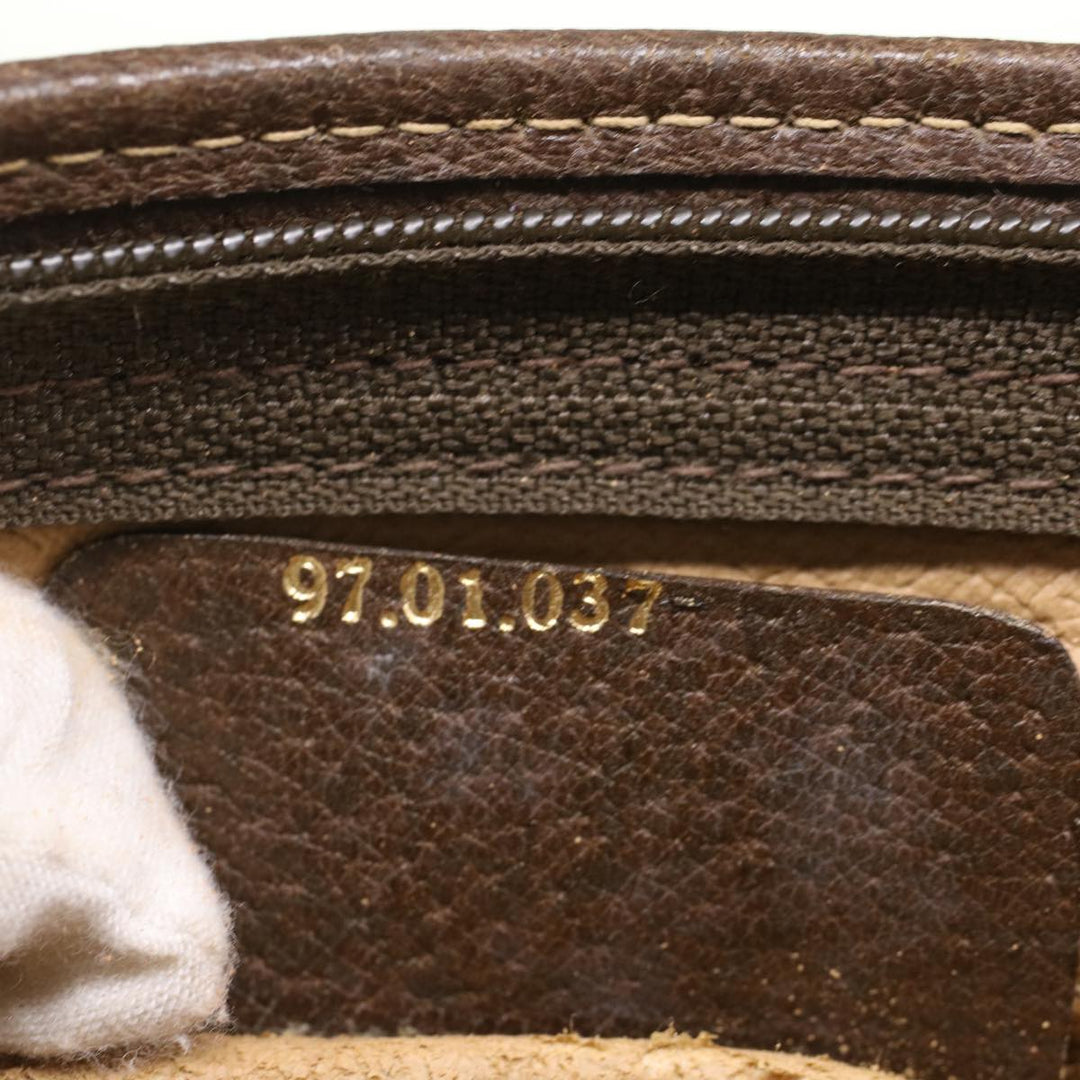 GUCCI GG Canvas Clutch Bag PVC Leather Beige 97.01.037  48147