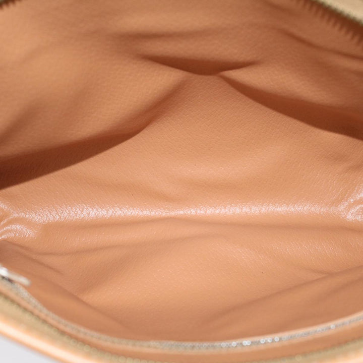 Celine Macadam Canvas Clutch Bag PVC Leather Beige  48156