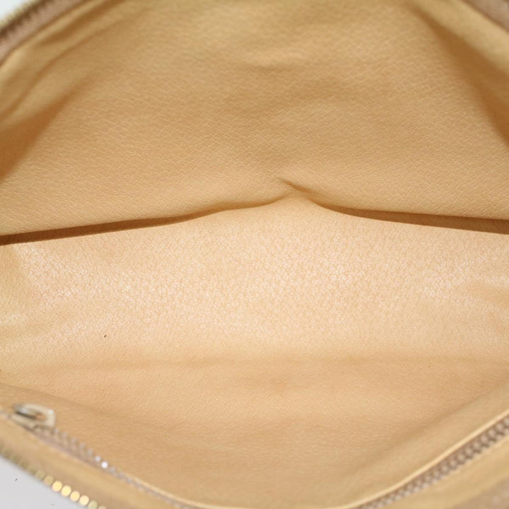 Celine Macadam Canvas Clutch Bag PVC Leather Brown  48205