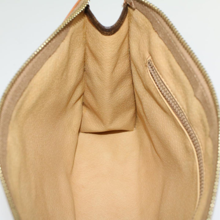 Celine Macadam Canvas Clutch Bag PVC Leather Brown  48205