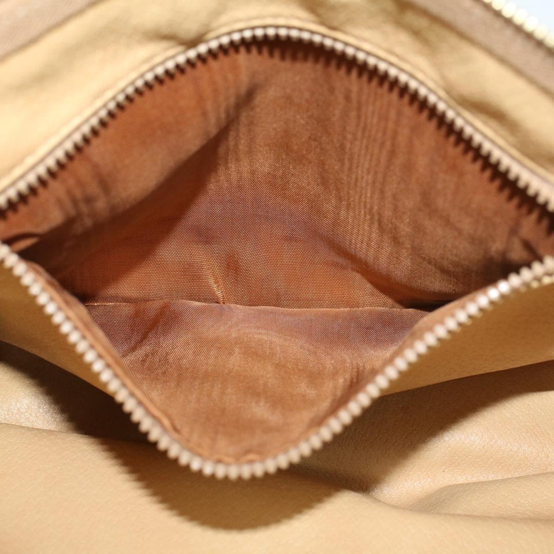Celine Macadam Canvas Clutch Bag PVC Leather Brown  48205