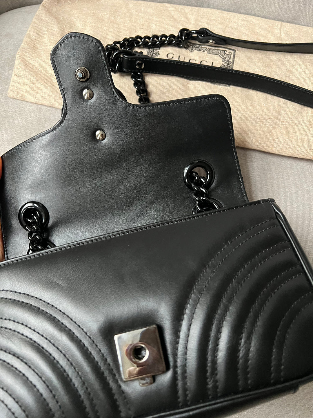 Gucci GG Black Marmont Mini Shoulder Bag (RRP £1,700)