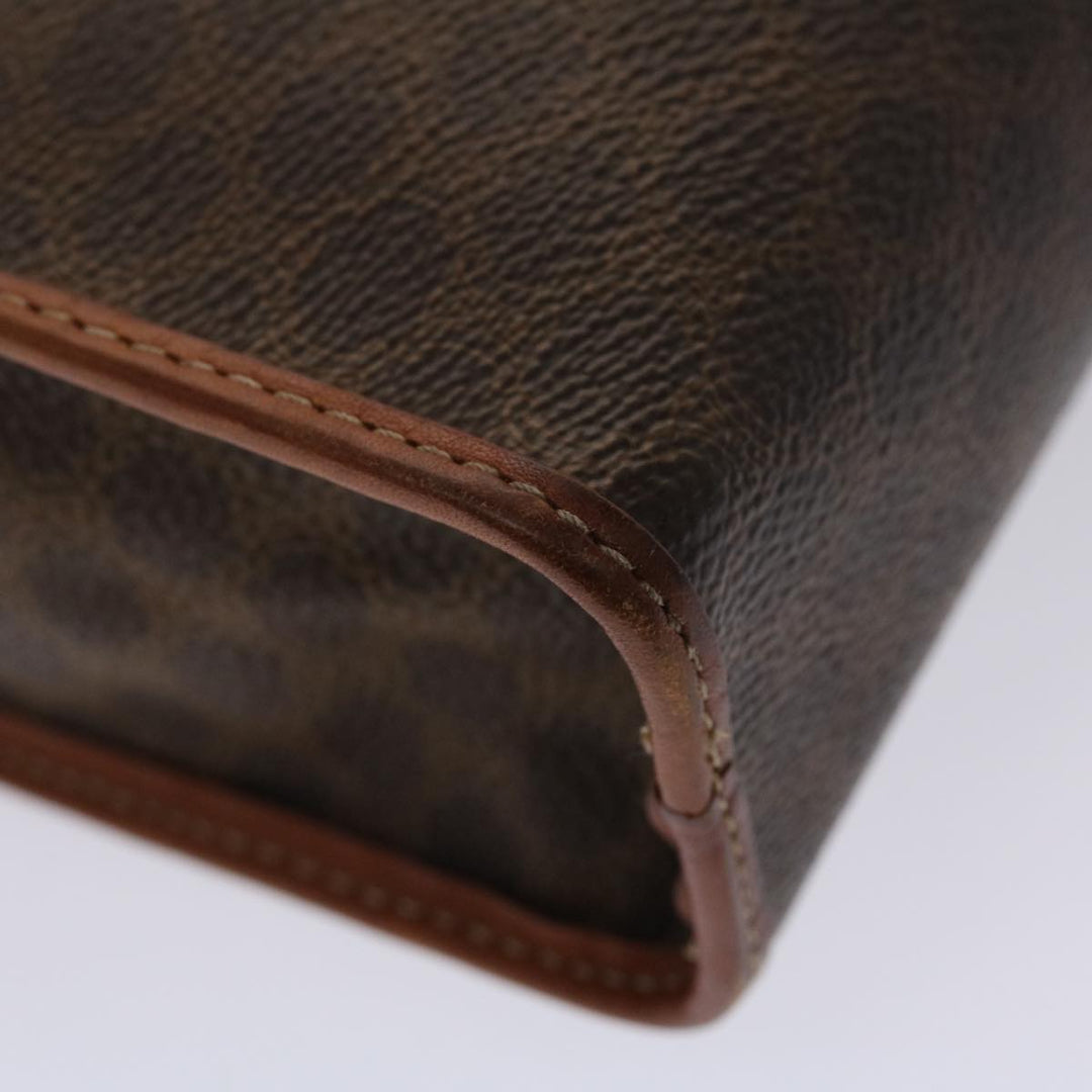 Celine Macadam Canvas Clutch Bag PVC Leather Brown  48331