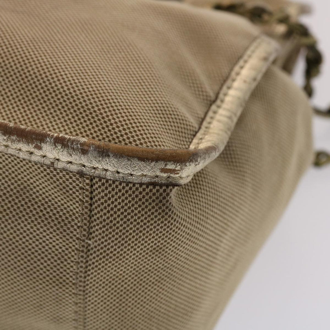 Chloe Harley Shoulder Bag Canvas Leather Beige 01-10-51-5811 48353