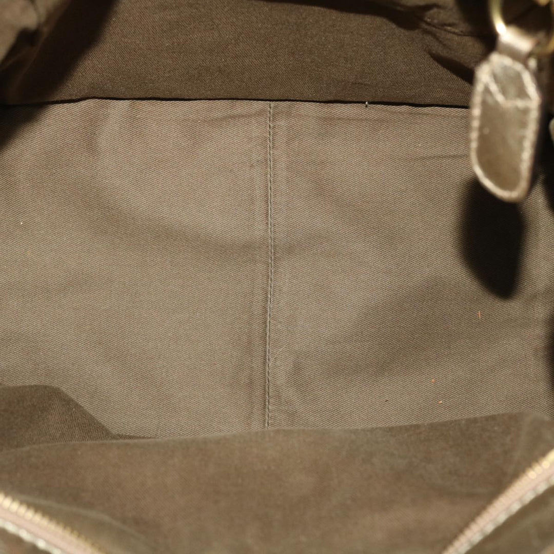 Chloe Harley Shoulder Bag Canvas Leather Beige 01-10-51-5811 48353