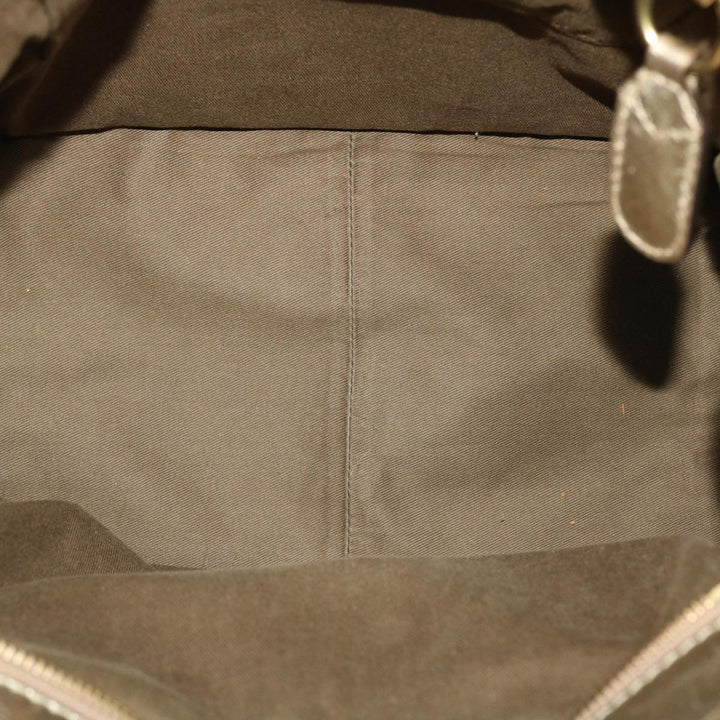 Chloe Harley Shoulder Bag Canvas Leather Beige 01-10-51-5811 48353