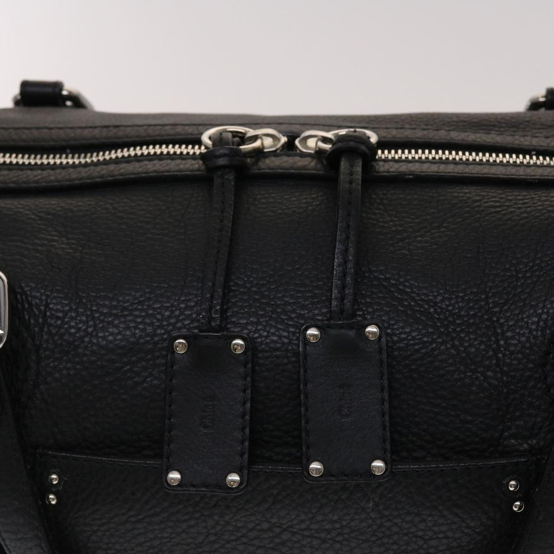 Chloe Mr Paddington Boston Bag Leather Black 48467