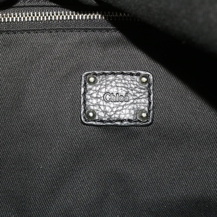 Chloe Mr Paddington Boston Bag Leather Black 48467