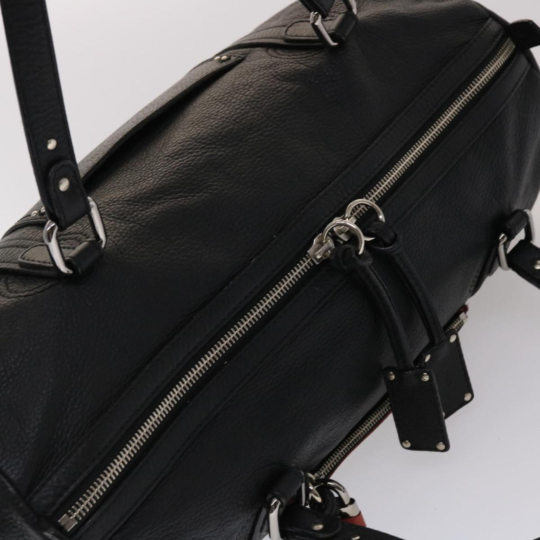 Chloe Mr Paddington Boston Bag Leather Black 48467
