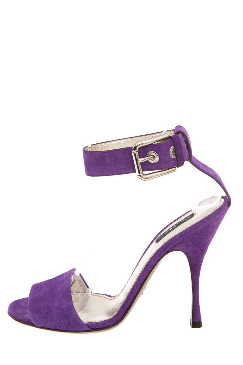 Dolce & Gabbana Purple Suede High Heel Sandal SZ 39