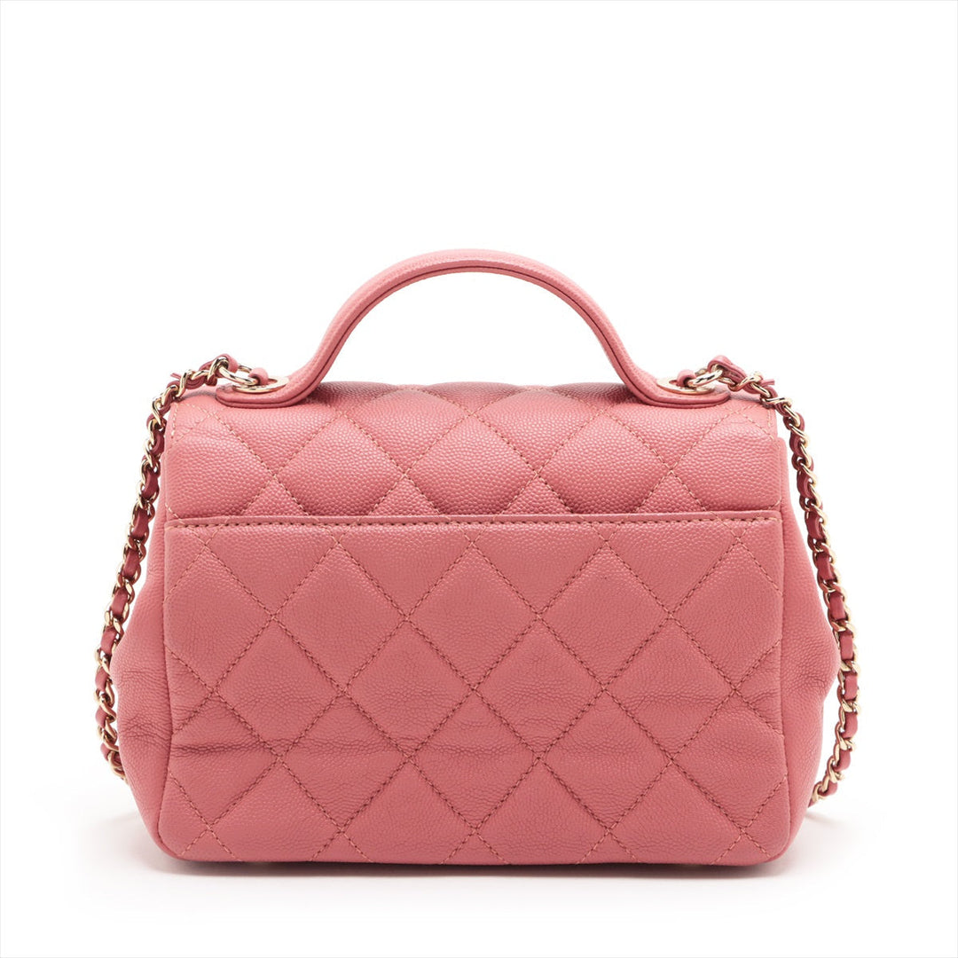 Top Quality Chanel Mattress Caviar Skin 2WAY Handbag Pink Gold  28th Floor