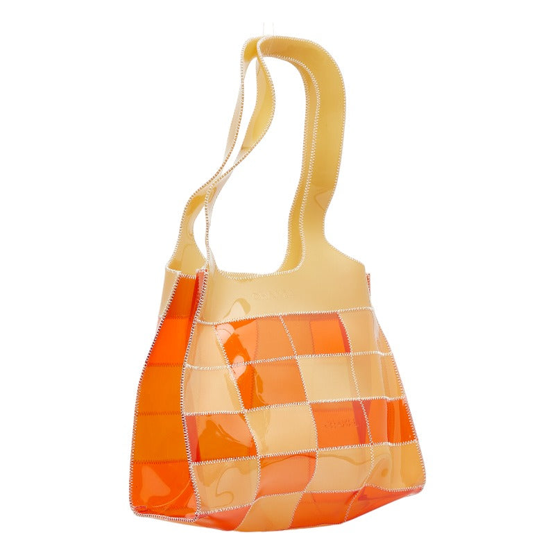 Top Quality Chanel Cleare Bag  Bag houlder Bag Orange Beige Vinyl  CHANEL