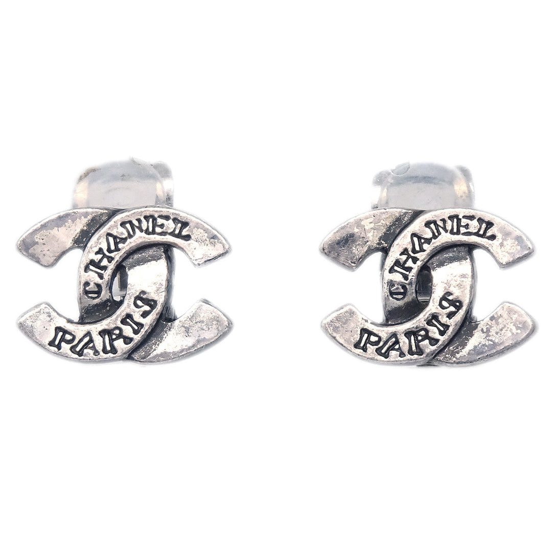 Top Quality Chanel CC Earrings Clip-On Silver 99A