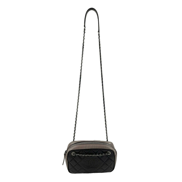 Chanel - 2017 Bicolor Small Black / Taupe Ballerine CC Camera Case Crossbody