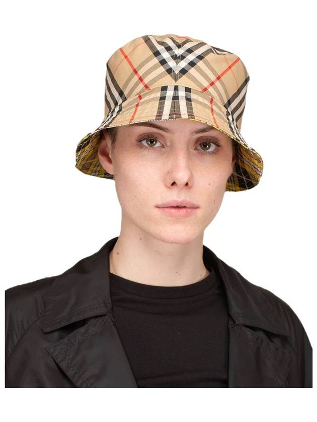 Burberry Vintage Check Reversible Bucket Hat Yellow
