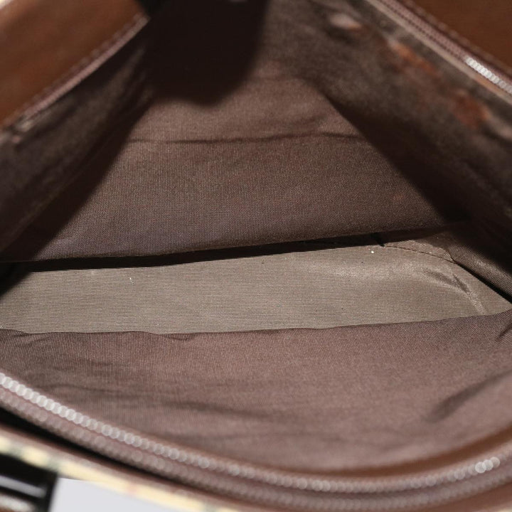 BurberrySs Nova Check Tote Bag Canvas Leather Beige Brown Auth 49087