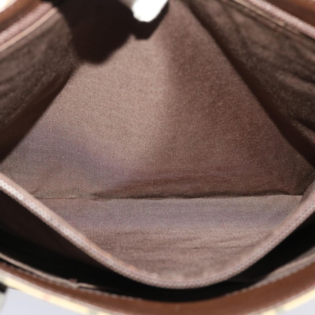 BurberrySs Nova Check Tote Bag Canvas Leather Beige Brown Auth 49087