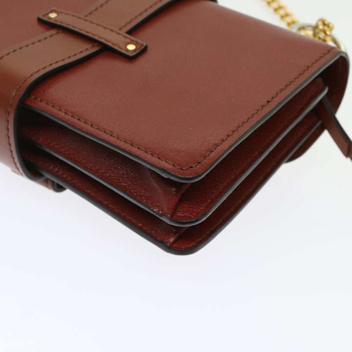 Chloe Abby Chain Shoulder Bag Leather Brown CHC19WS206 B72 49312A