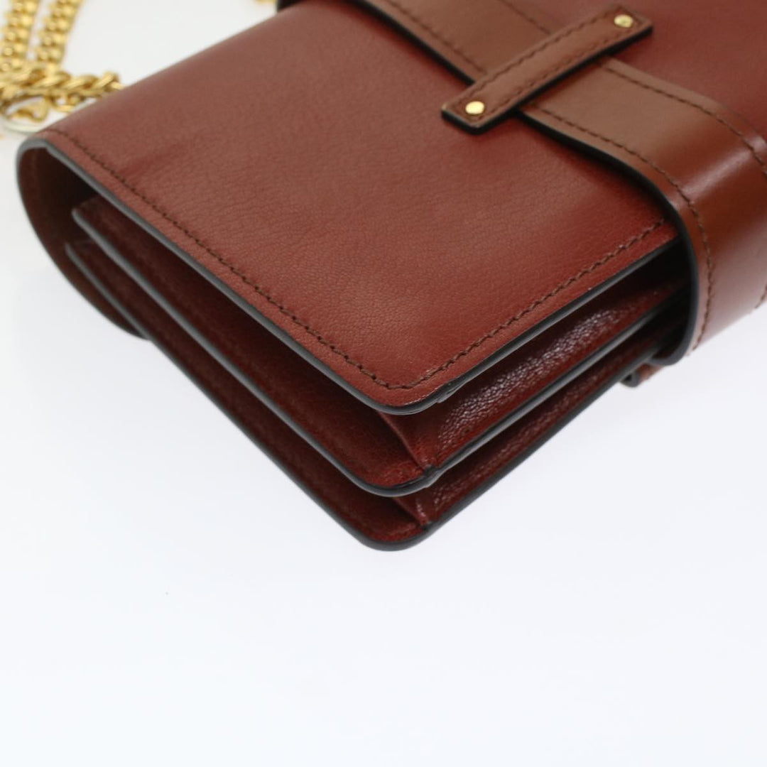 Chloe Abby Chain Shoulder Bag Leather Brown CHC19WS206 B72 49312A
