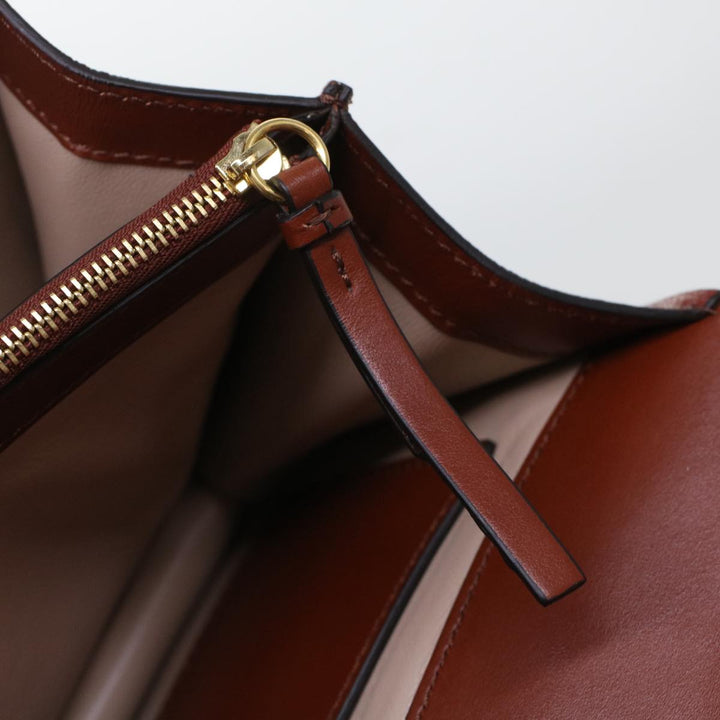 Chloe Abby Chain Shoulder Bag Leather Brown CHC19WS206 B72 49312A