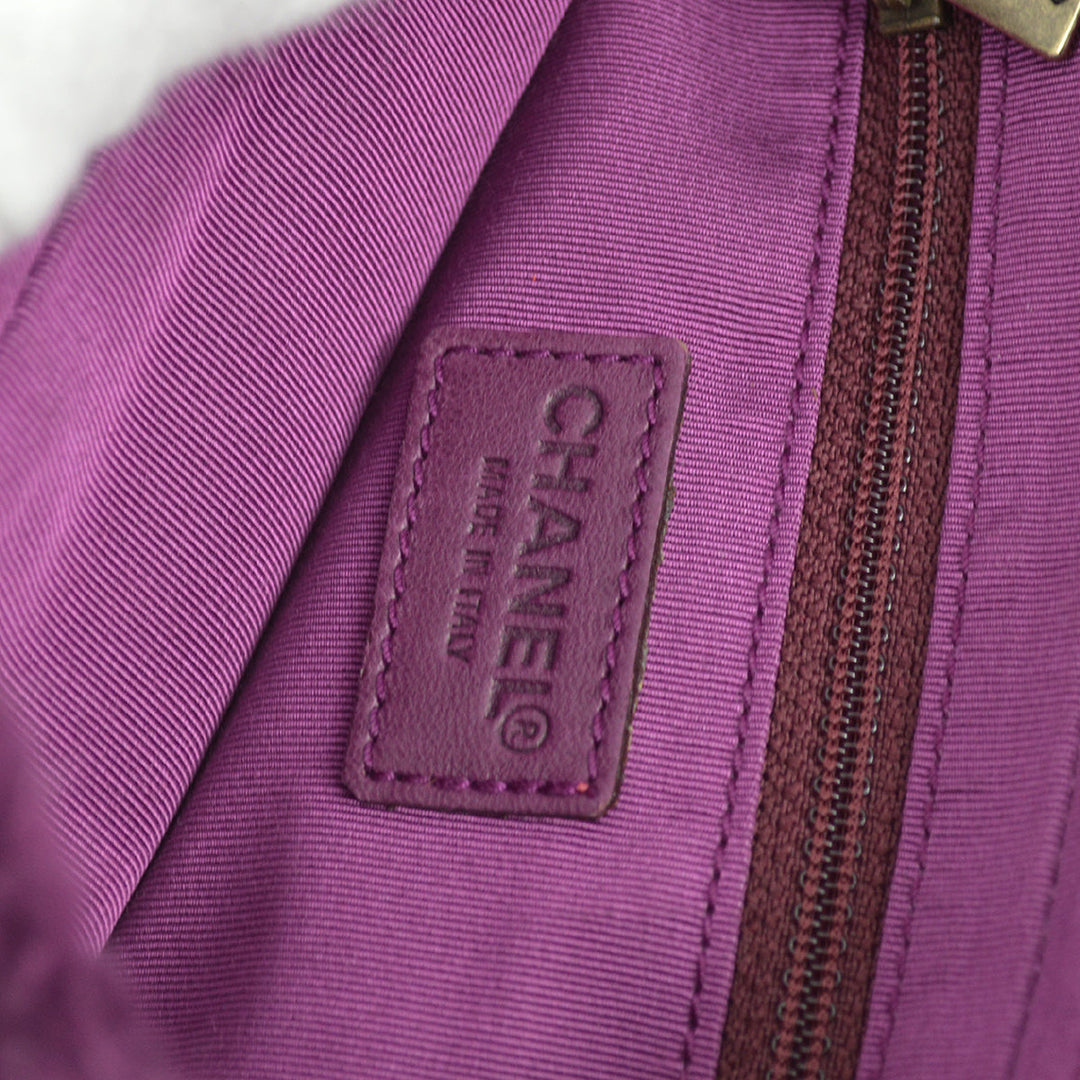 Top Quality Chanel 2000-2001 Purple Fur Chain Shoulder Bag