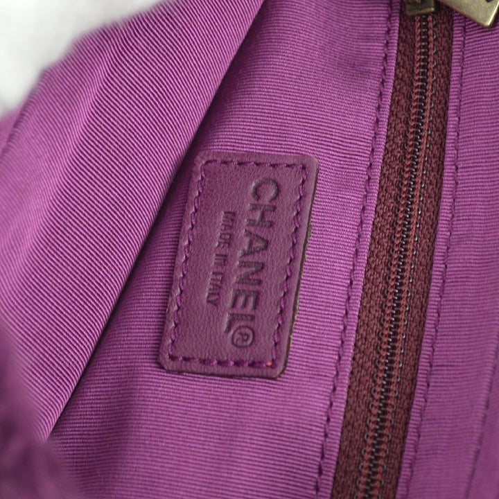 Top Quality Chanel 2000-2001 Purple Fur Chain Shoulder Bag