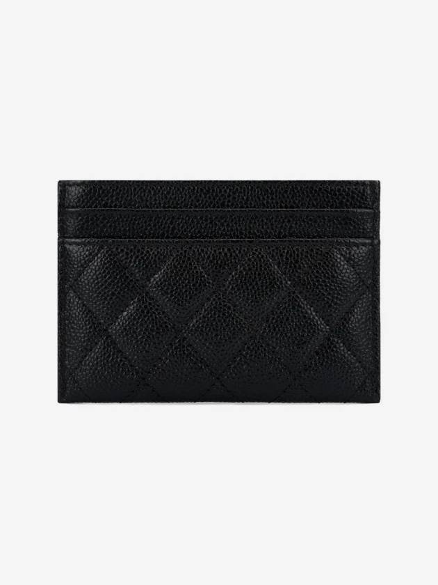 Boy Gold CC Logo Leather Card Wallet Black Chanel