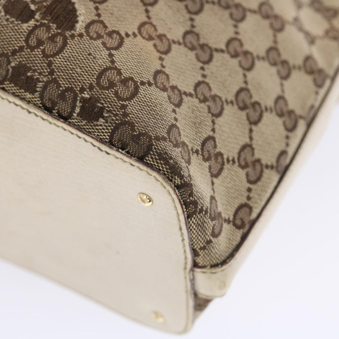 GUCCI GG Canvas Sherry Line Shoulder Bag Beige White 137385  49887