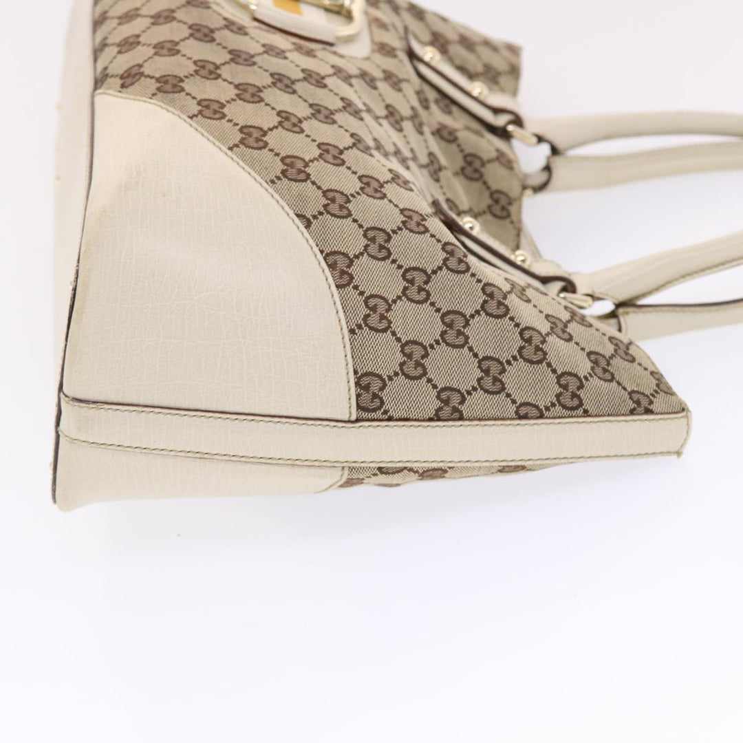GUCCI GG Canvas Sherry Line Shoulder Bag Beige White 137385  49887