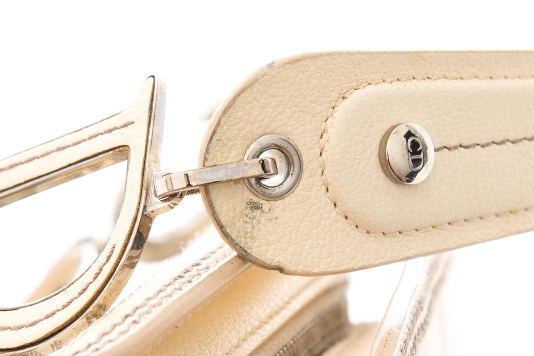 Top quality Dior Cream Monogram Canvas Trotteur Bowling Handbag