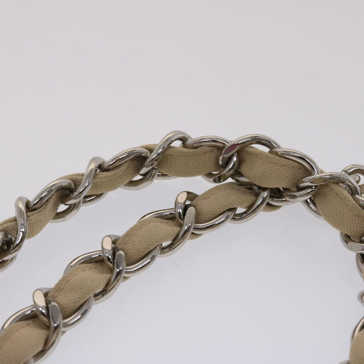 Top Quality Chanel Chain Tote Bag No5 Canvas White CC Auth 49901