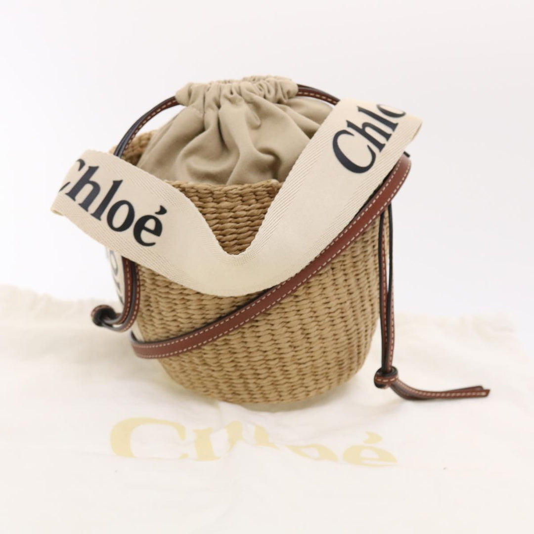 Chloe Small Woody Shoulder Bag straw Beige 03-21-68-65 49911