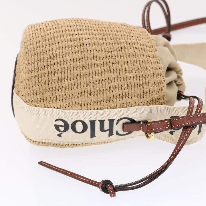 Chloe Small Woody Shoulder Bag straw Beige 03-21-68-65 49911