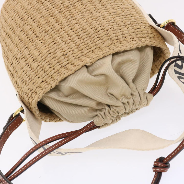 Chloe Small Woody Shoulder Bag straw Beige 03-21-68-65 49911