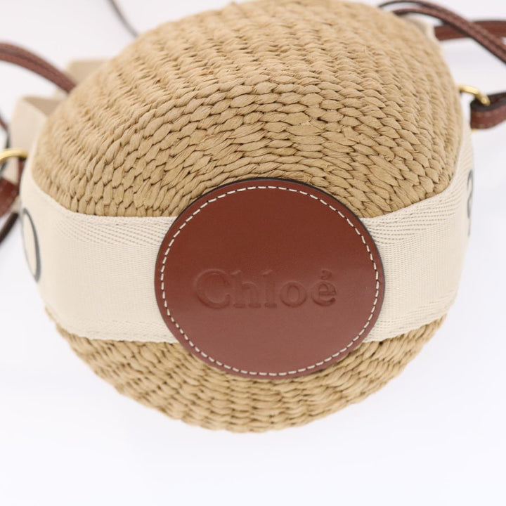 Chloe Small Woody Shoulder Bag straw Beige 03-21-68-65 49911