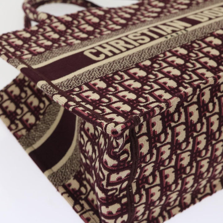 CHRISTIAN Top quality Dior Trotter Canvas Oblique Tote Bag Bordeaux M1296 ZRIW Auth 49935A