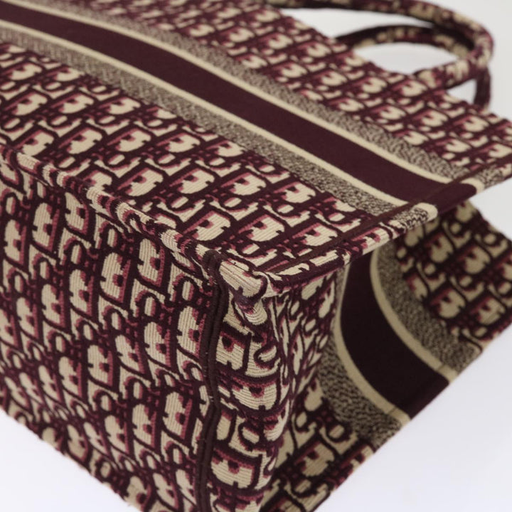 CHRISTIAN Top quality Dior Trotter Canvas Oblique Tote Bag Bordeaux M1296 ZRIW Auth 49935A