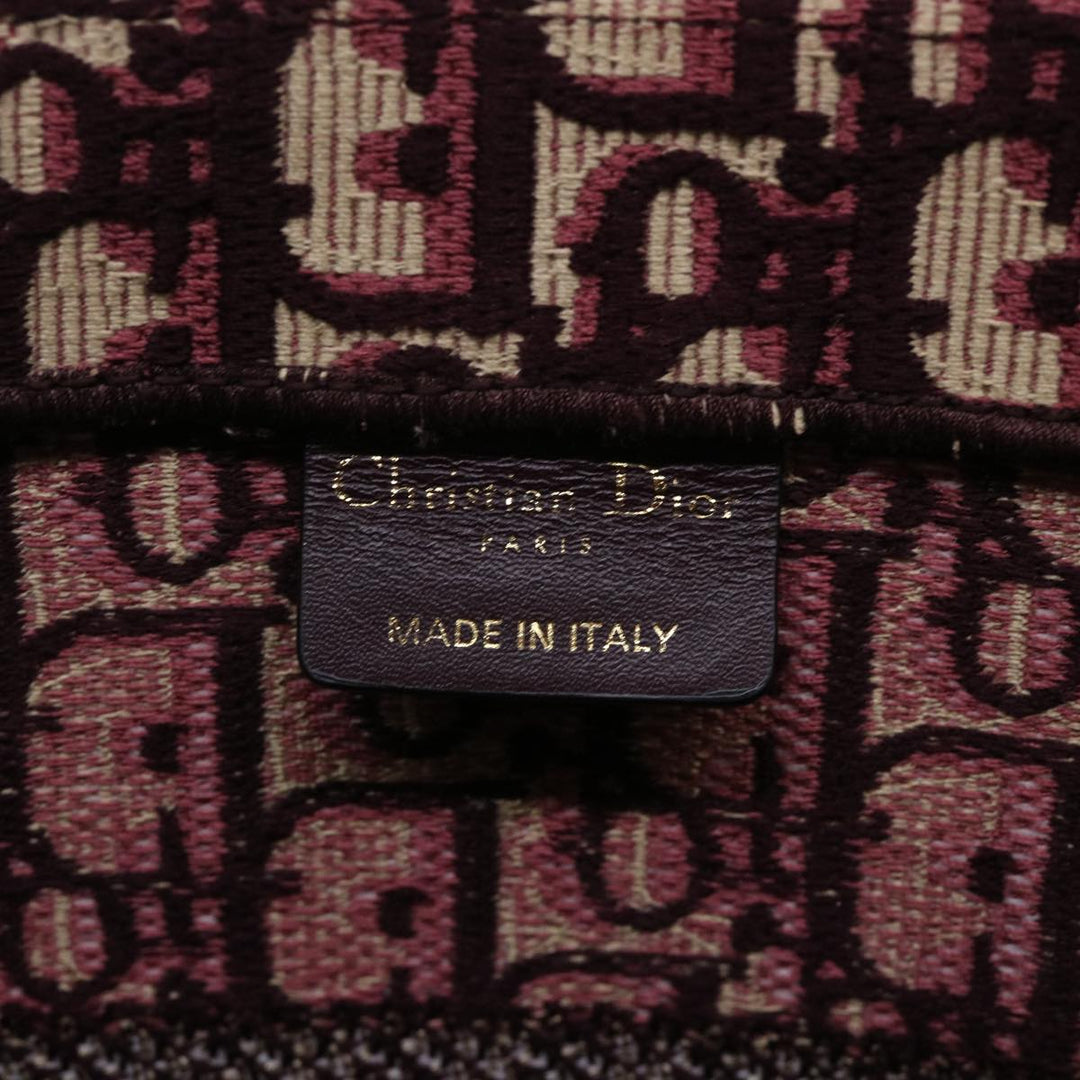 CHRISTIAN Top quality Dior Trotter Canvas Oblique Tote Bag Bordeaux M1296 ZRIW Auth 49935A