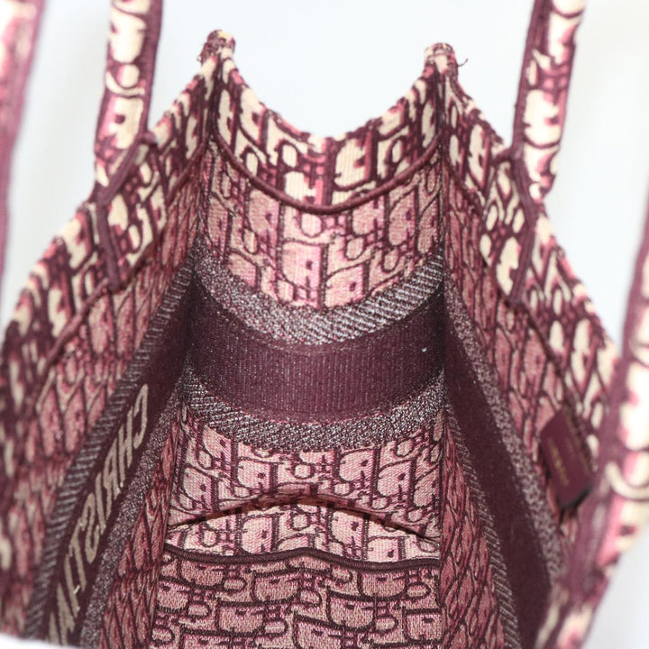 CHRISTIAN Top quality Dior Trotter Canvas Oblique Tote Bag Bordeaux M1296 ZRIW Auth 49935A