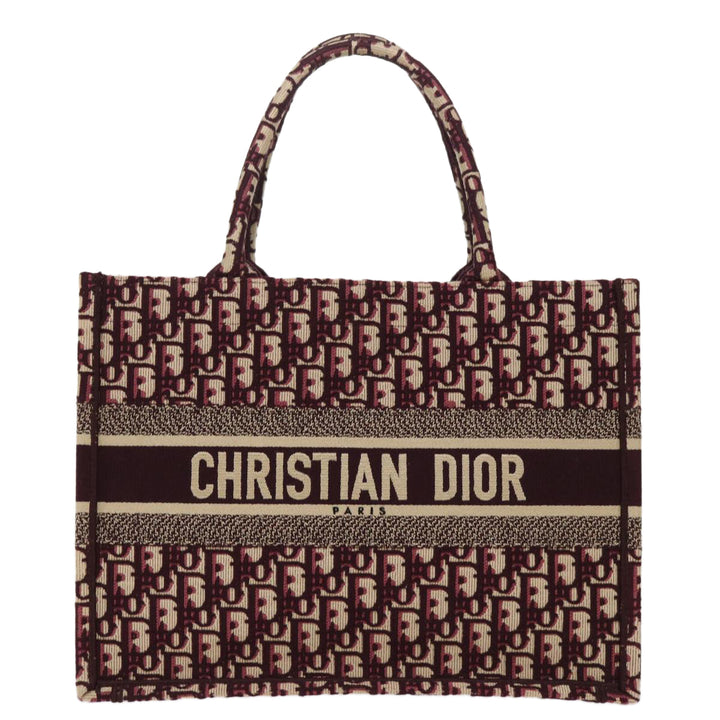 CHRISTIAN Top quality Dior Trotter Canvas Oblique Tote Bag Bordeaux M1296 ZRIW Auth 49935A