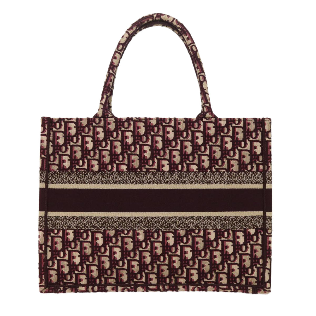 CHRISTIAN Top quality Dior Trotter Canvas Oblique Tote Bag Bordeaux M1296 ZRIW Auth 49935A