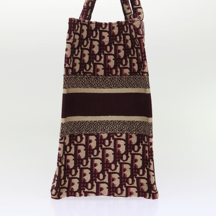 CHRISTIAN Top quality Dior Trotter Canvas Oblique Tote Bag Bordeaux M1296 ZRIW Auth 49935A