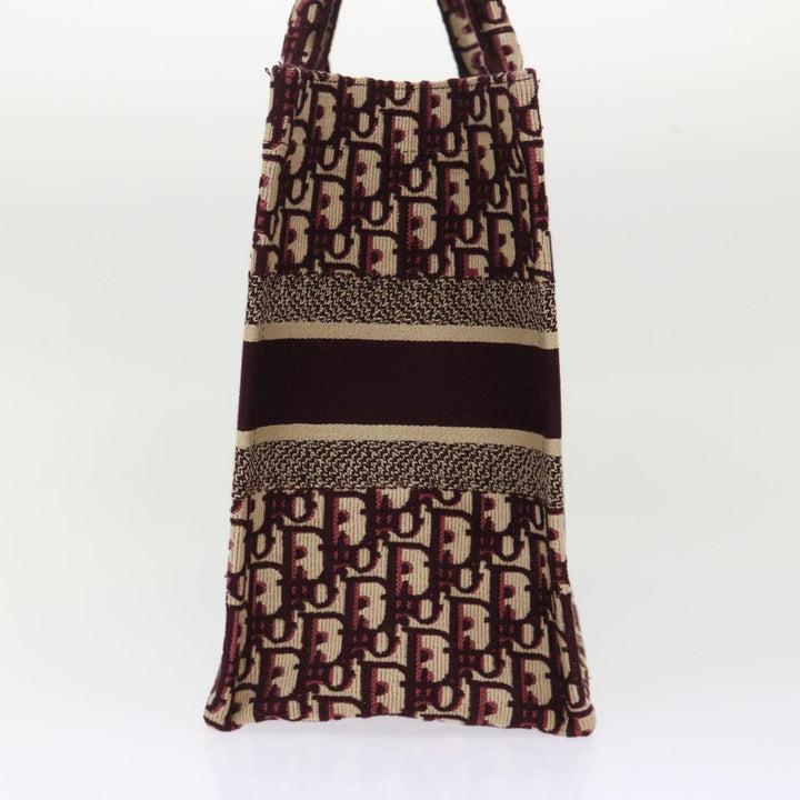 CHRISTIAN Top quality Dior Trotter Canvas Oblique Tote Bag Bordeaux M1296 ZRIW Auth 49935A