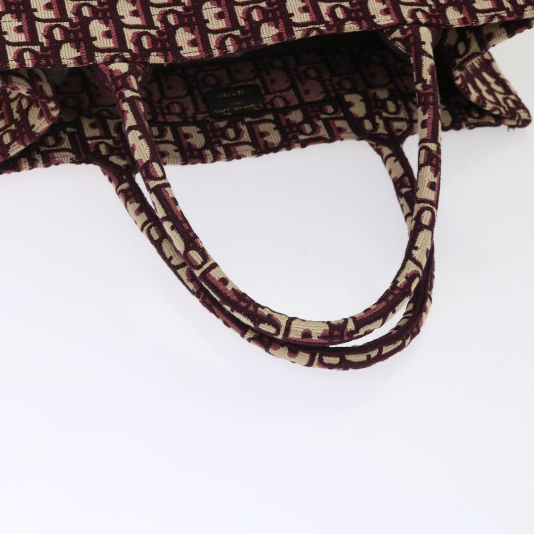 CHRISTIAN Top quality Dior Trotter Canvas Oblique Tote Bag Bordeaux M1296 ZRIW Auth 49935A