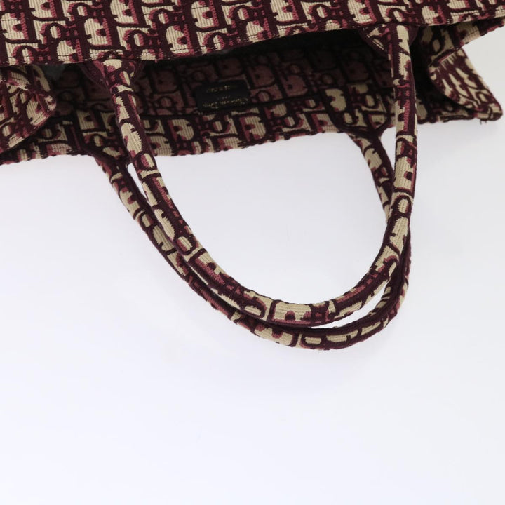 CHRISTIAN Top quality Dior Trotter Canvas Oblique Tote Bag Bordeaux M1296 ZRIW Auth 49935A