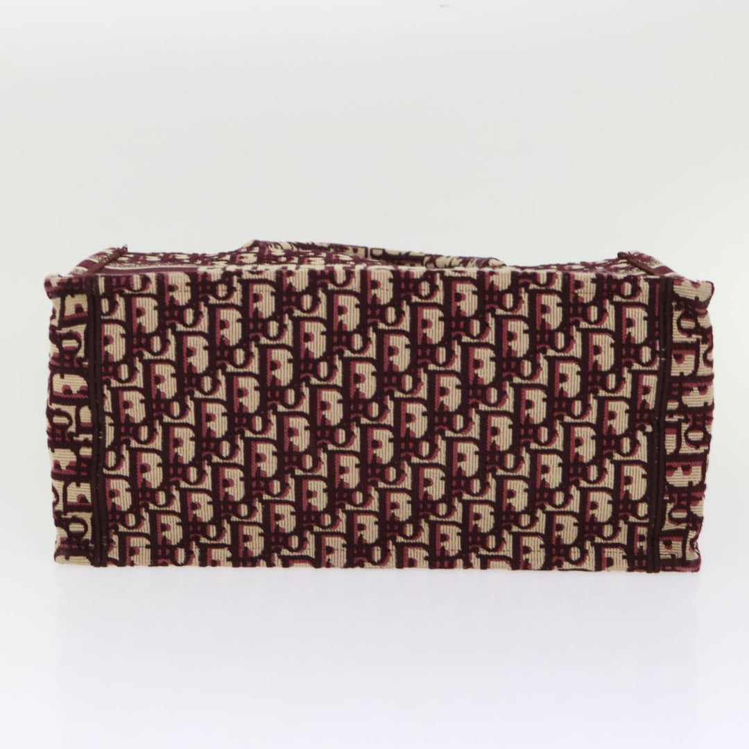 CHRISTIAN Top quality Dior Trotter Canvas Oblique Tote Bag Bordeaux M1296 ZRIW Auth 49935A