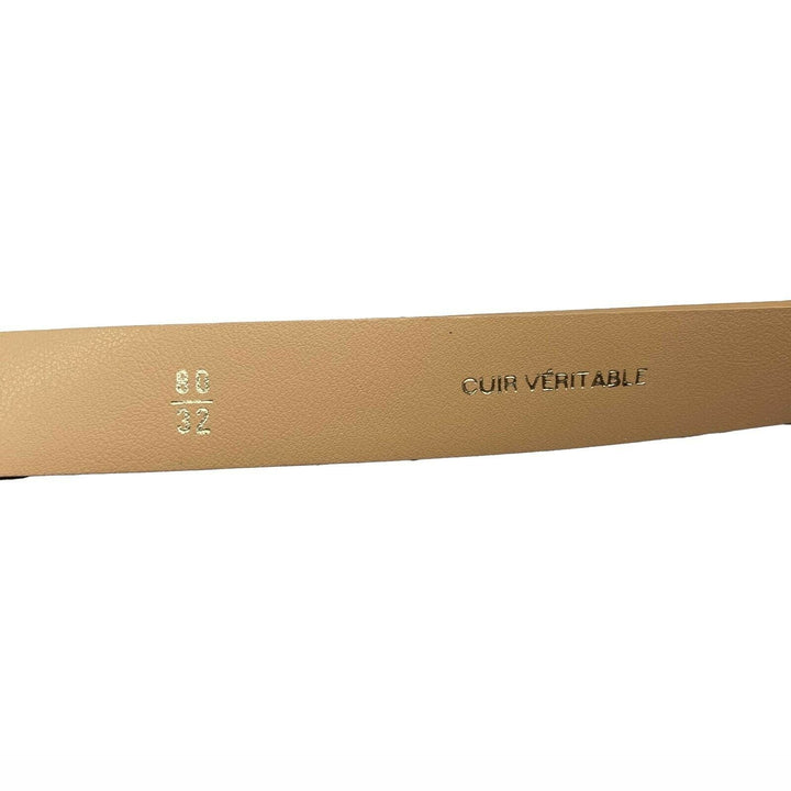 Chanel - 01P 2001 Spring Vintage Leather Belt -Salmon / Gold 80 / 32